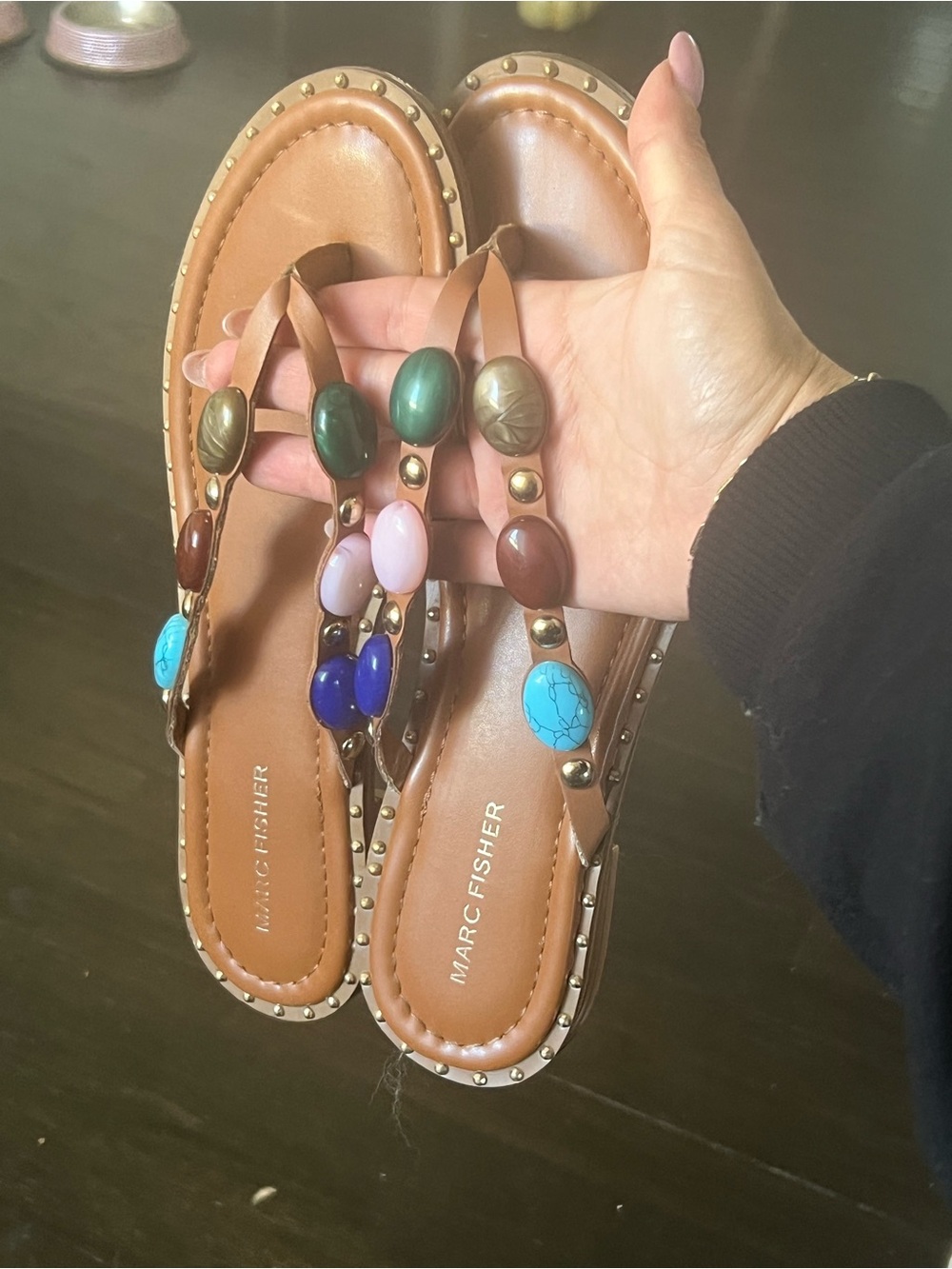 Marc Fisher Yessica Beaded Stone Sandals